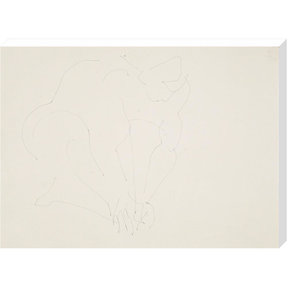 Crouching woman - Art print