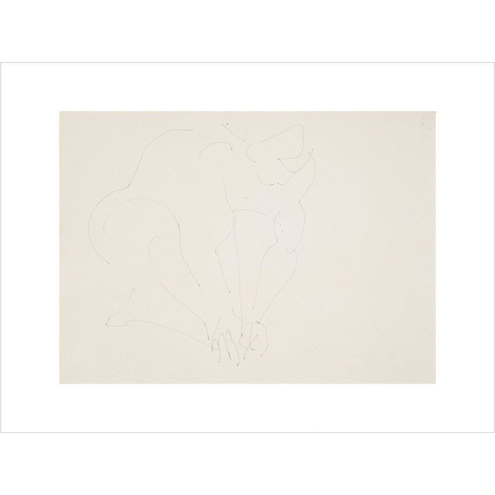 Crouching woman - Art print