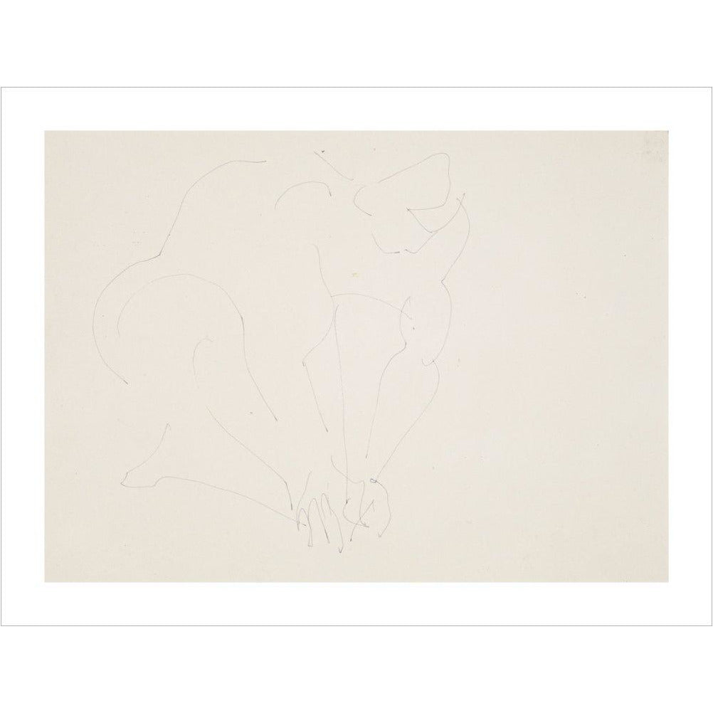 Crouching woman - Art print