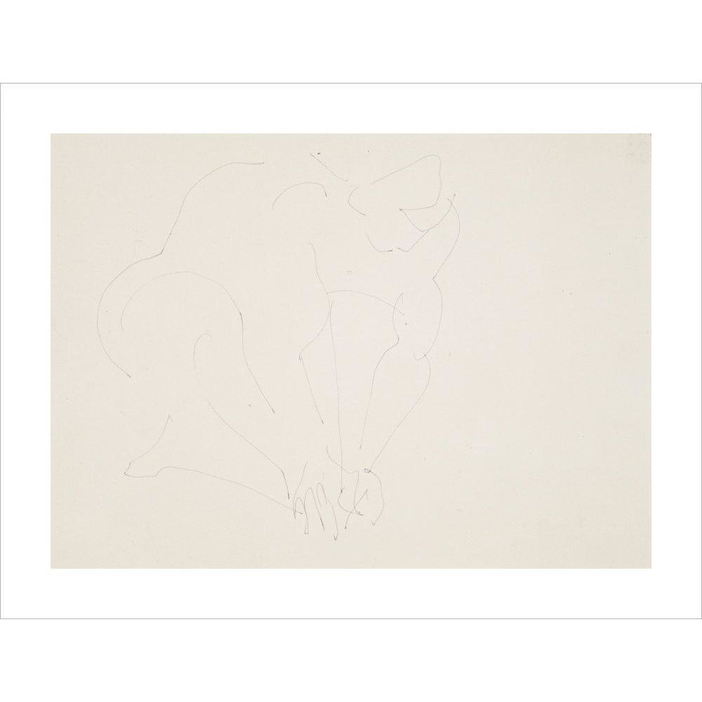 Crouching woman - Art print