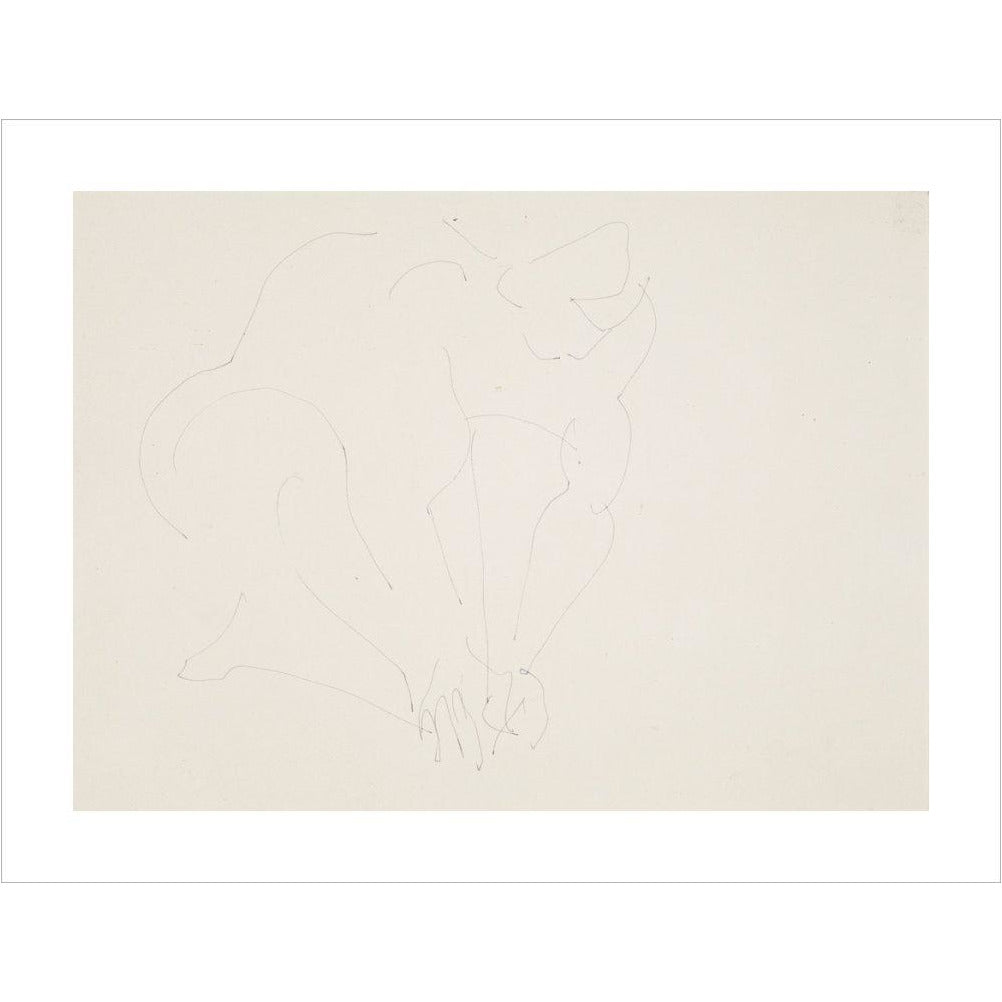 Crouching woman - Art print