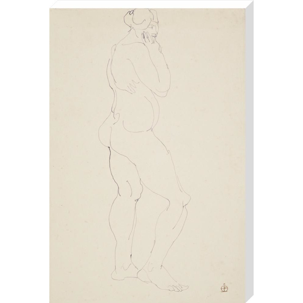 Standing female nude - Art print
