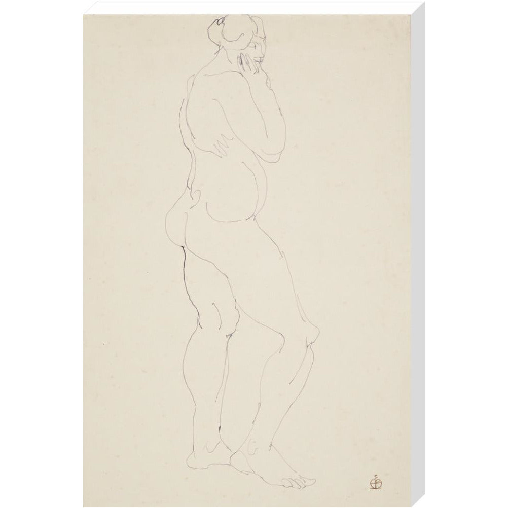 Standing female nude - Art print