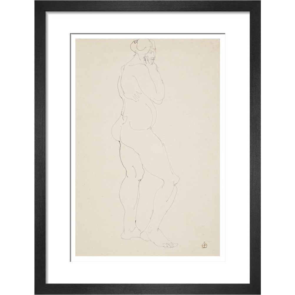 Standing female nude - Art print