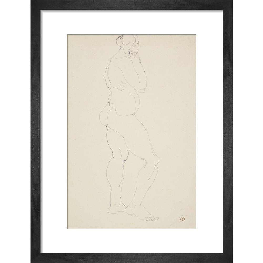 Standing female nude - Art print