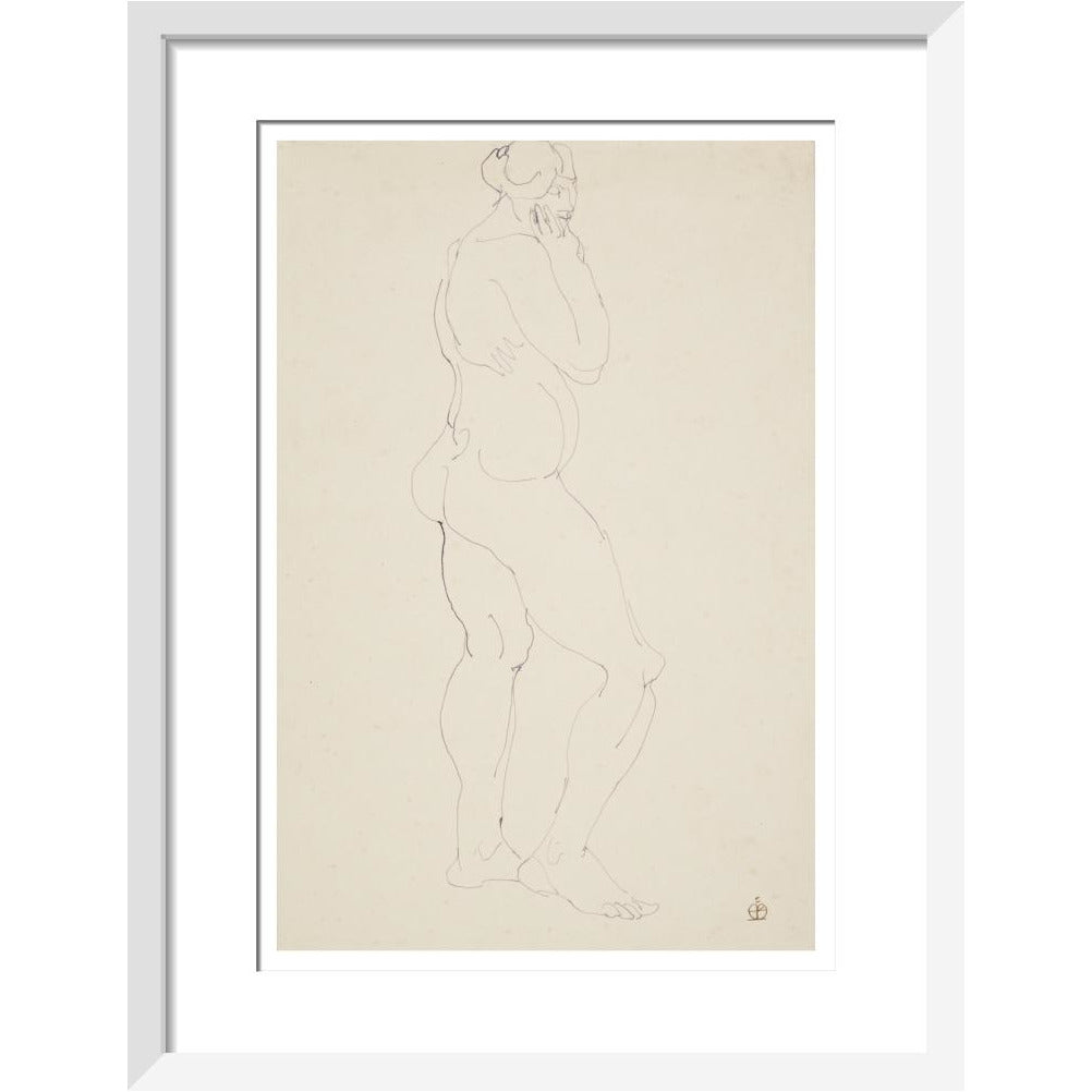 Standing female nude - Art print