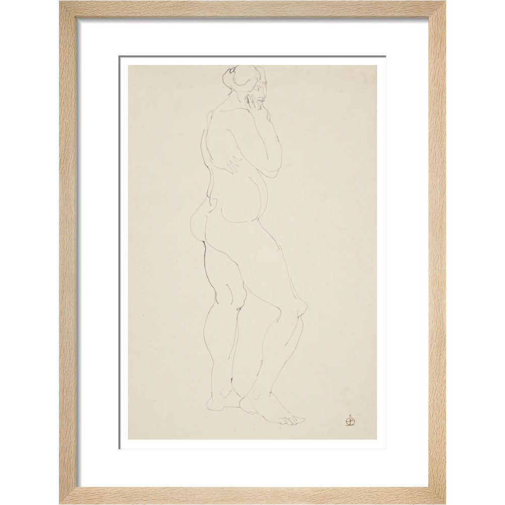 Standing female nude - Art print