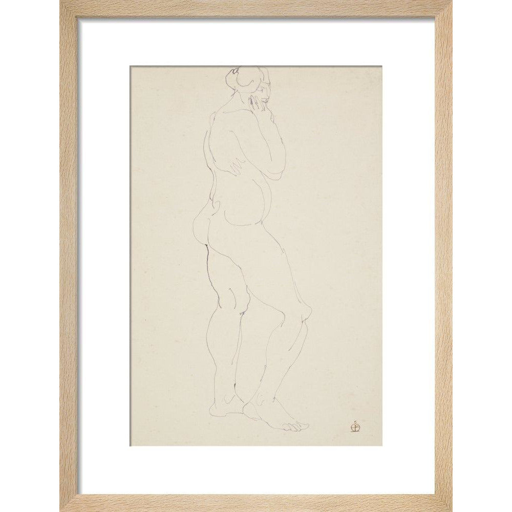 Standing female nude - Art print