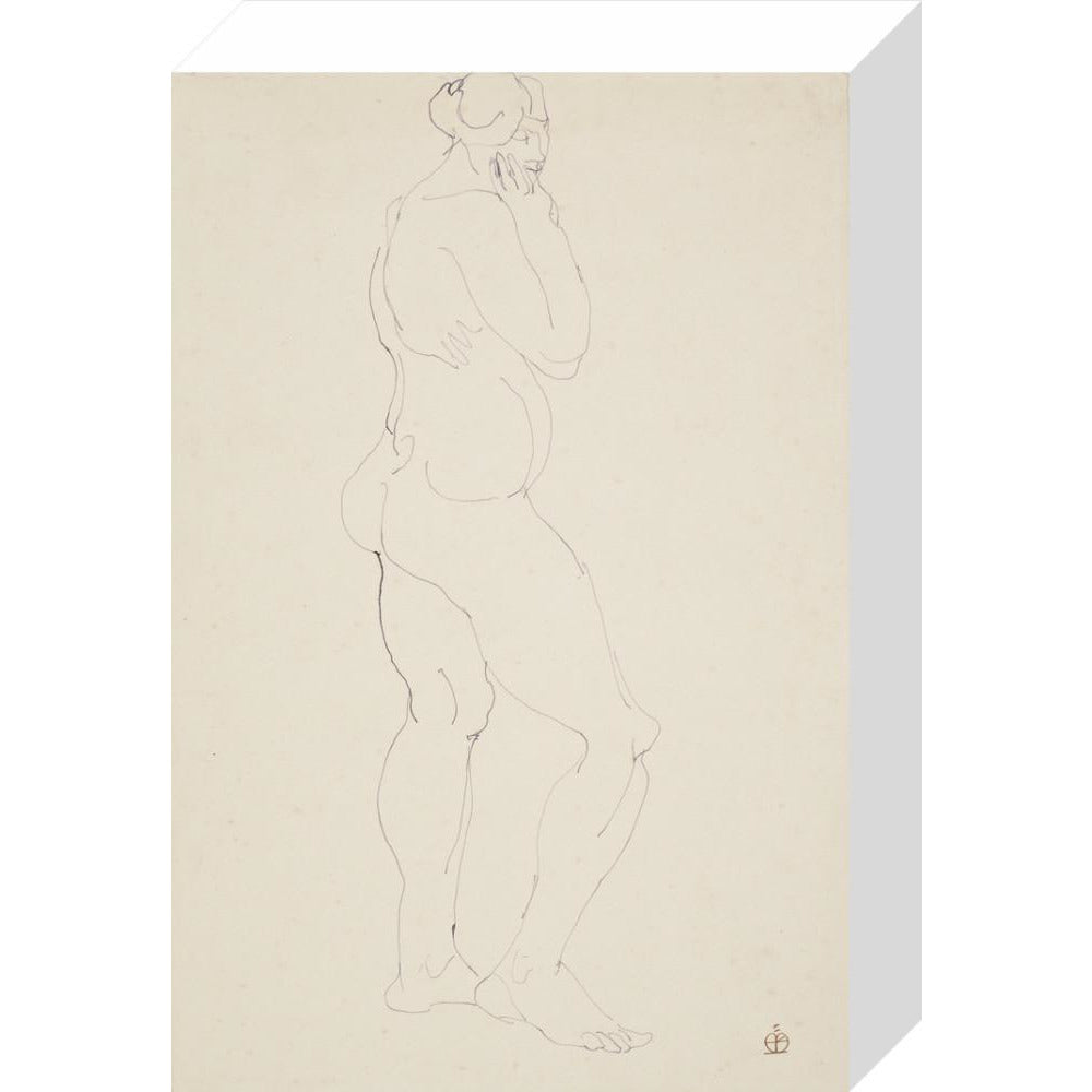 Standing female nude - Art print