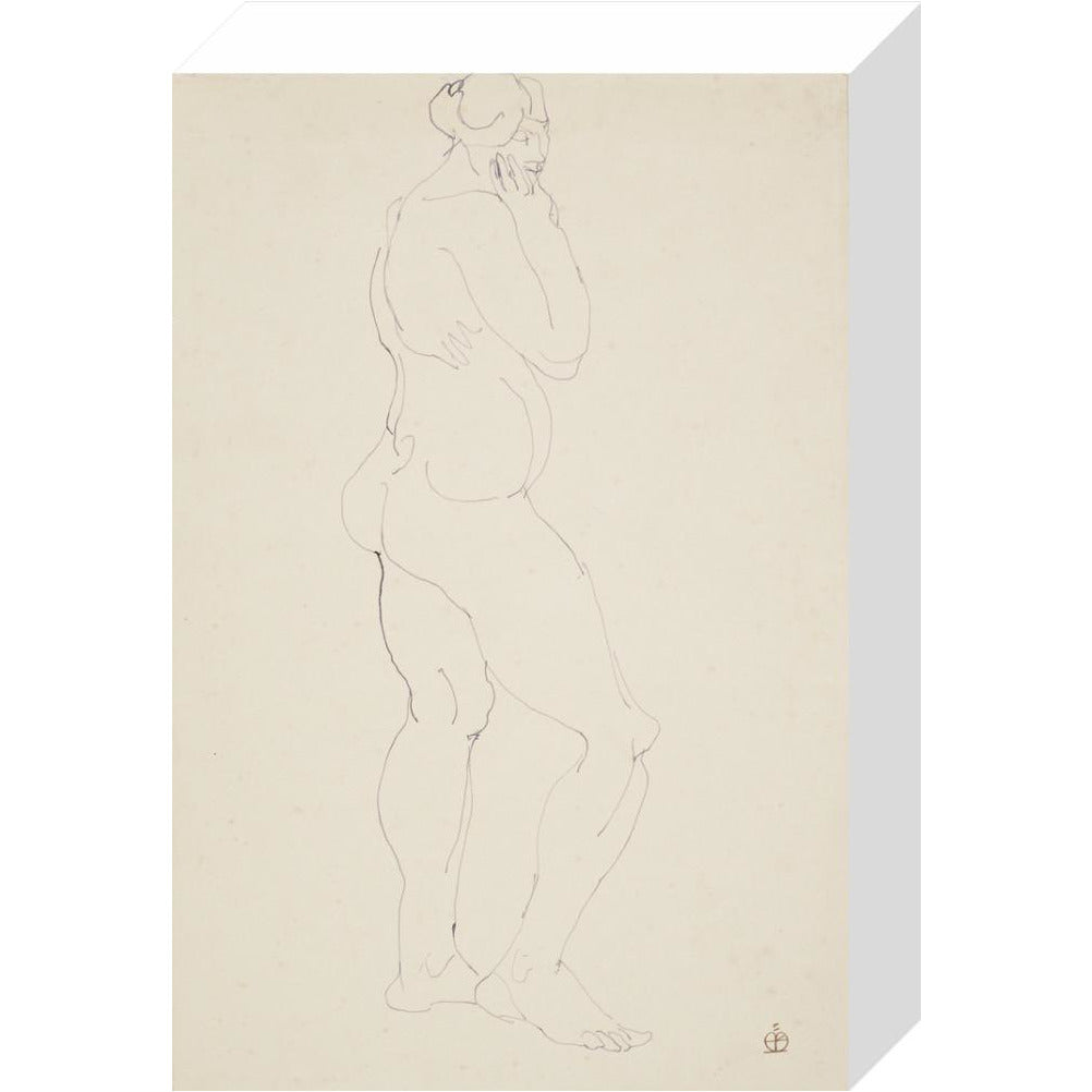 Standing female nude - Art print