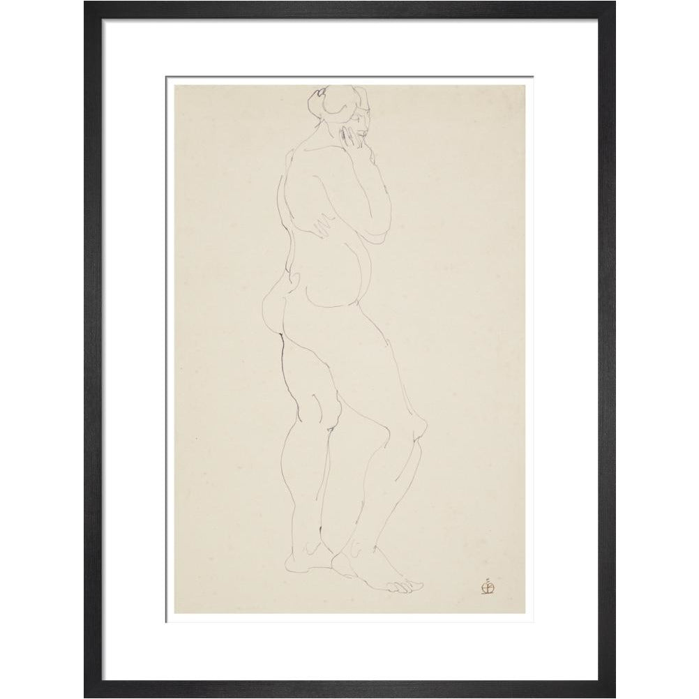 Standing female nude - Art print