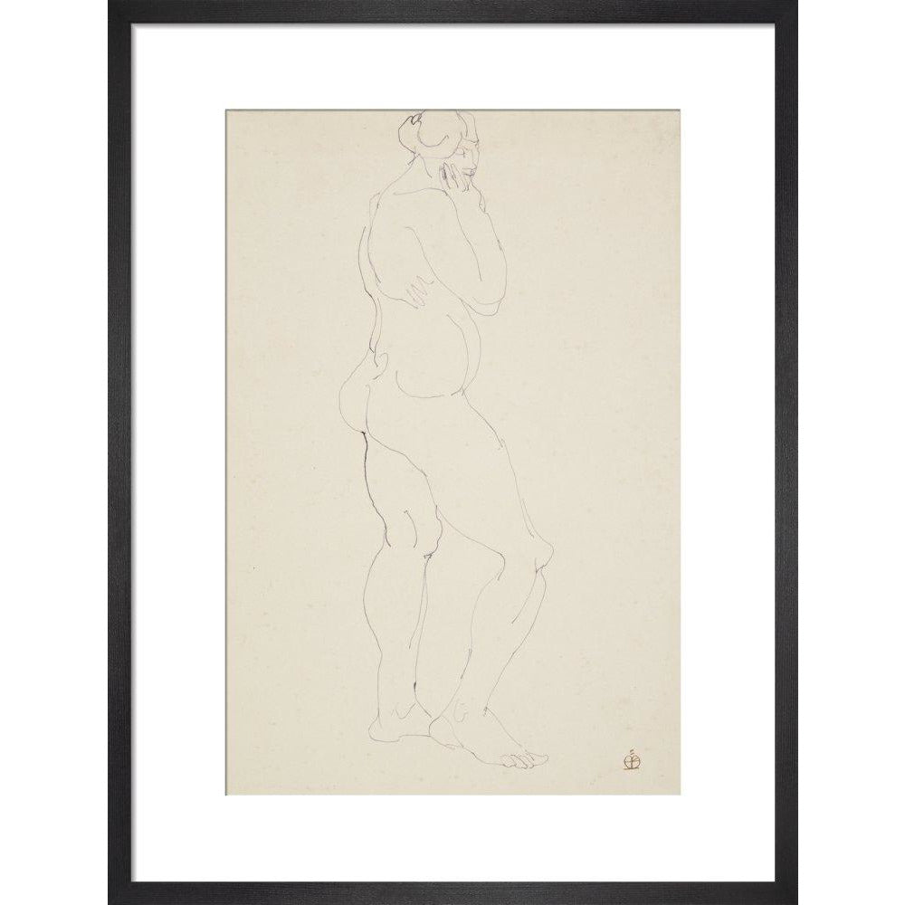 Standing female nude - Art print