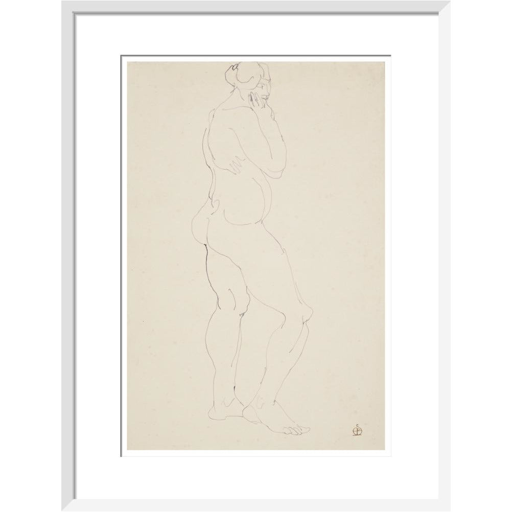 Standing female nude - Art print