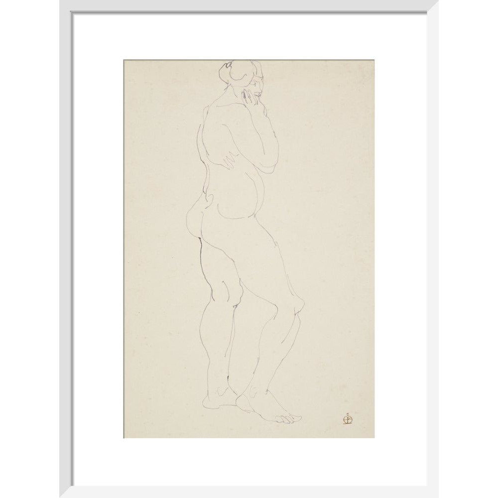 Standing female nude - Art print
