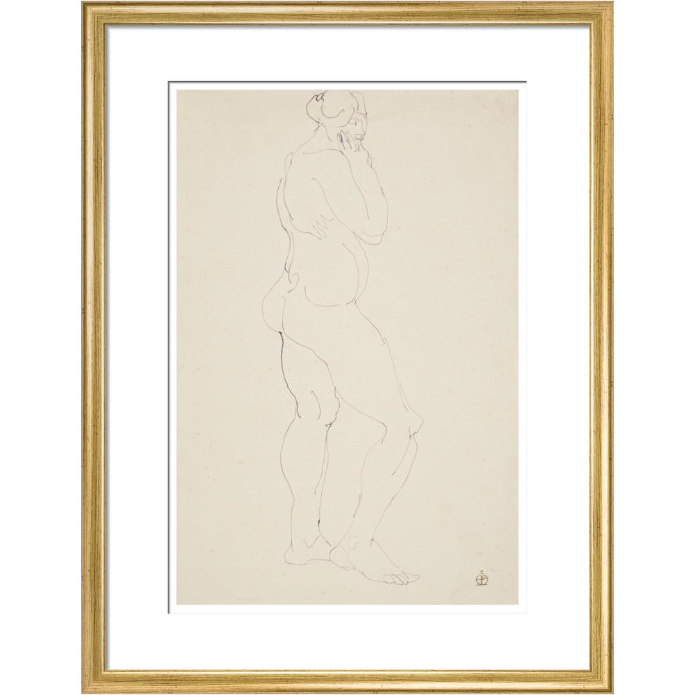 Standing female nude - Art print