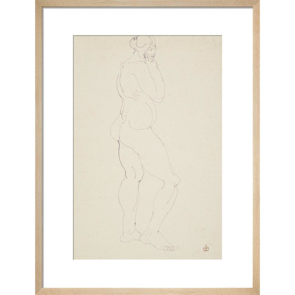 Standing female nude - Art print