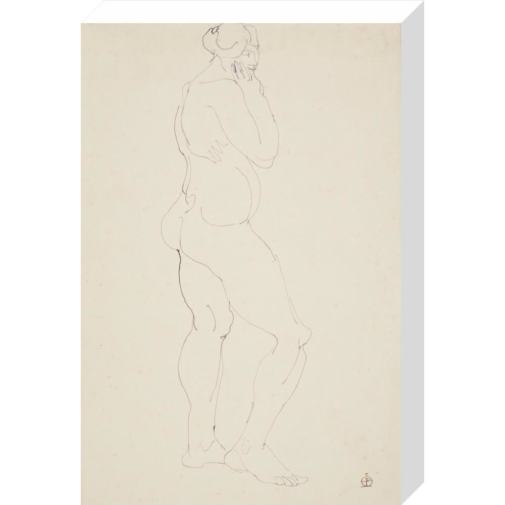 Standing female nude - Art print