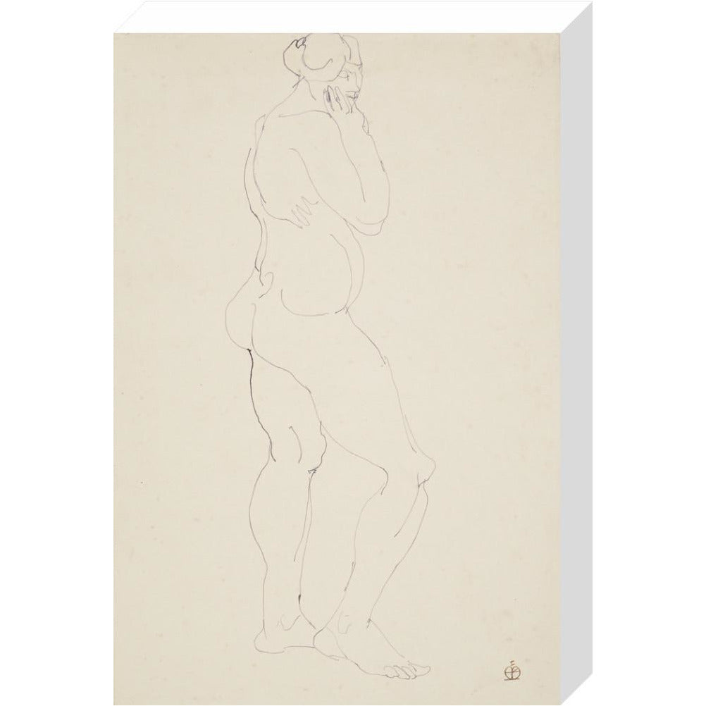 Standing female nude - Art print