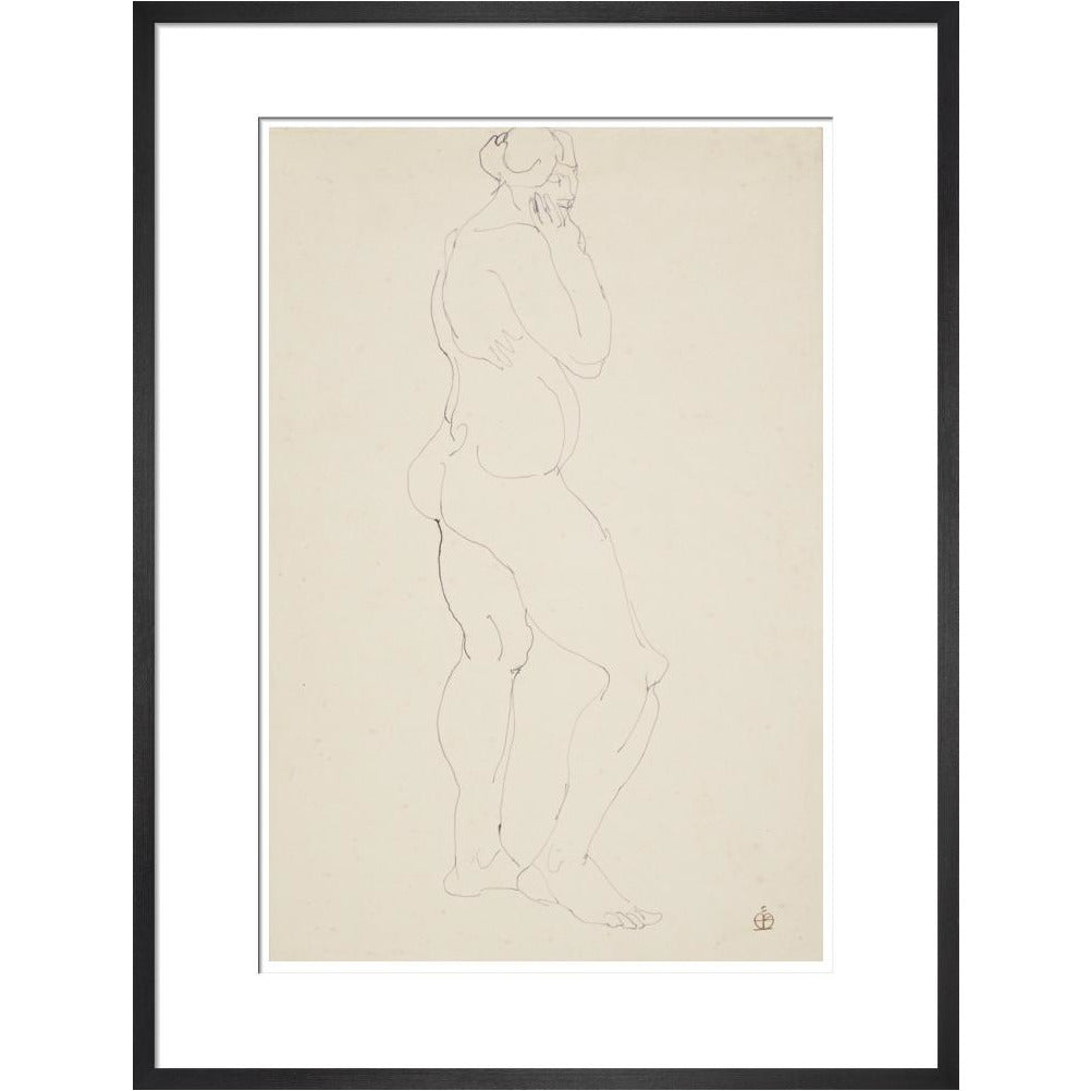 Standing female nude - Art print