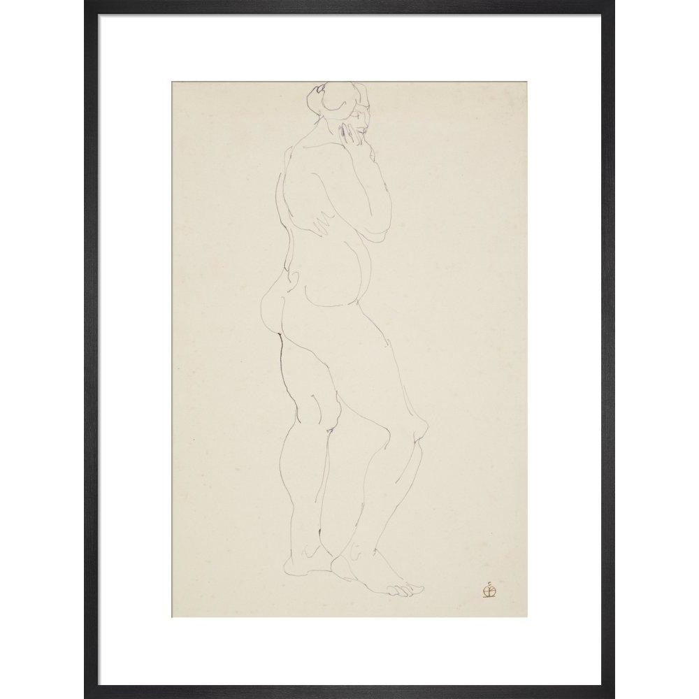 Standing female nude - Art print