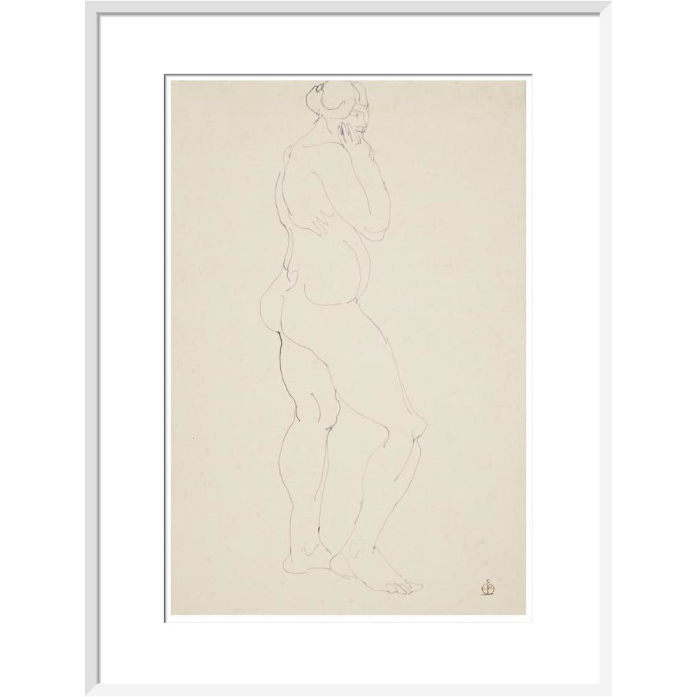 Standing female nude - Art print