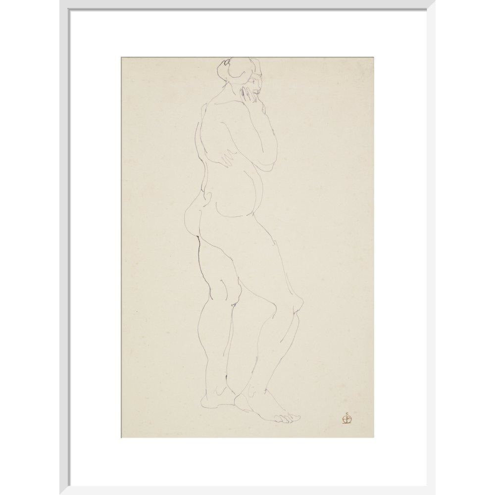 Standing female nude - Art print