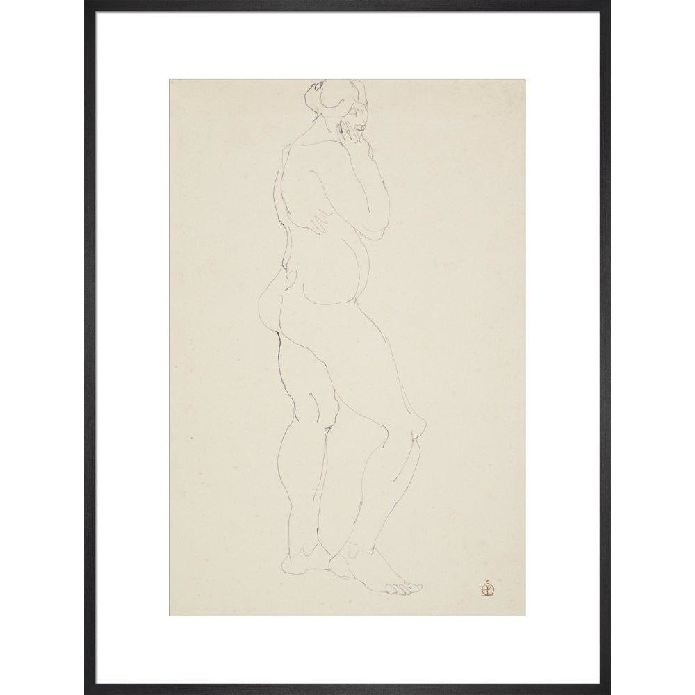 Standing female nude - Art print