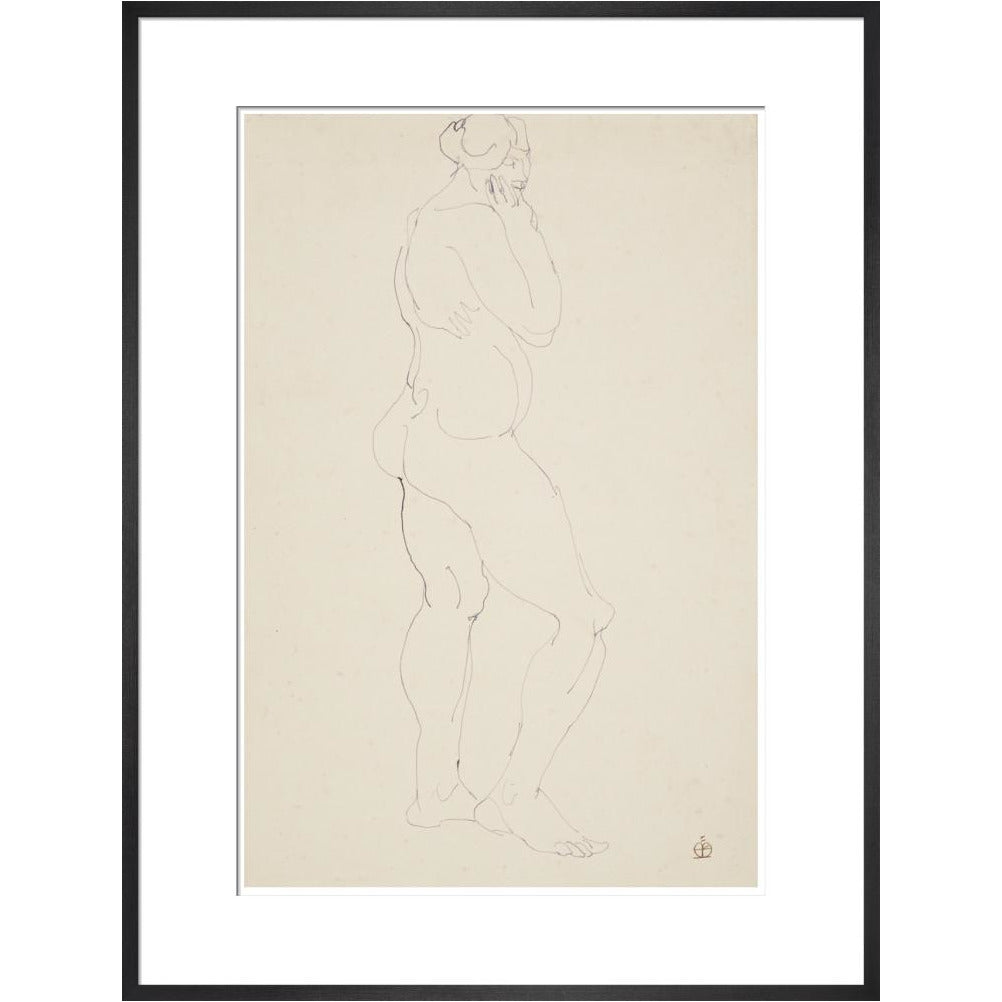 Standing female nude - Art print