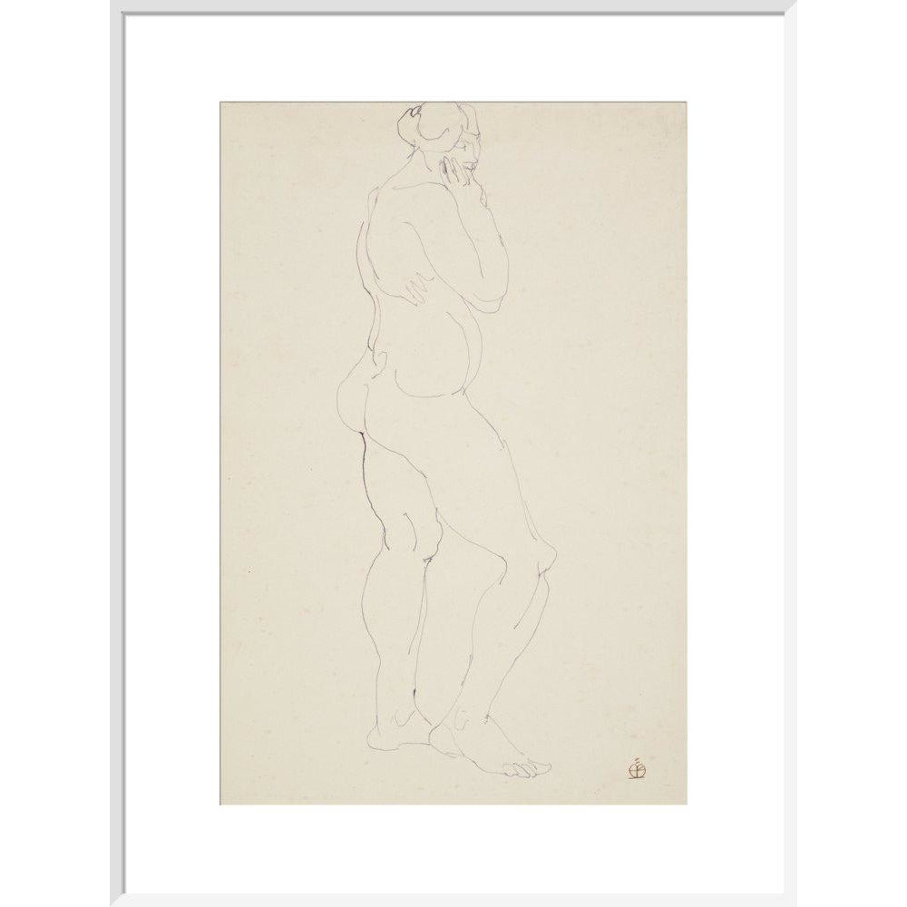 Standing female nude - Art print