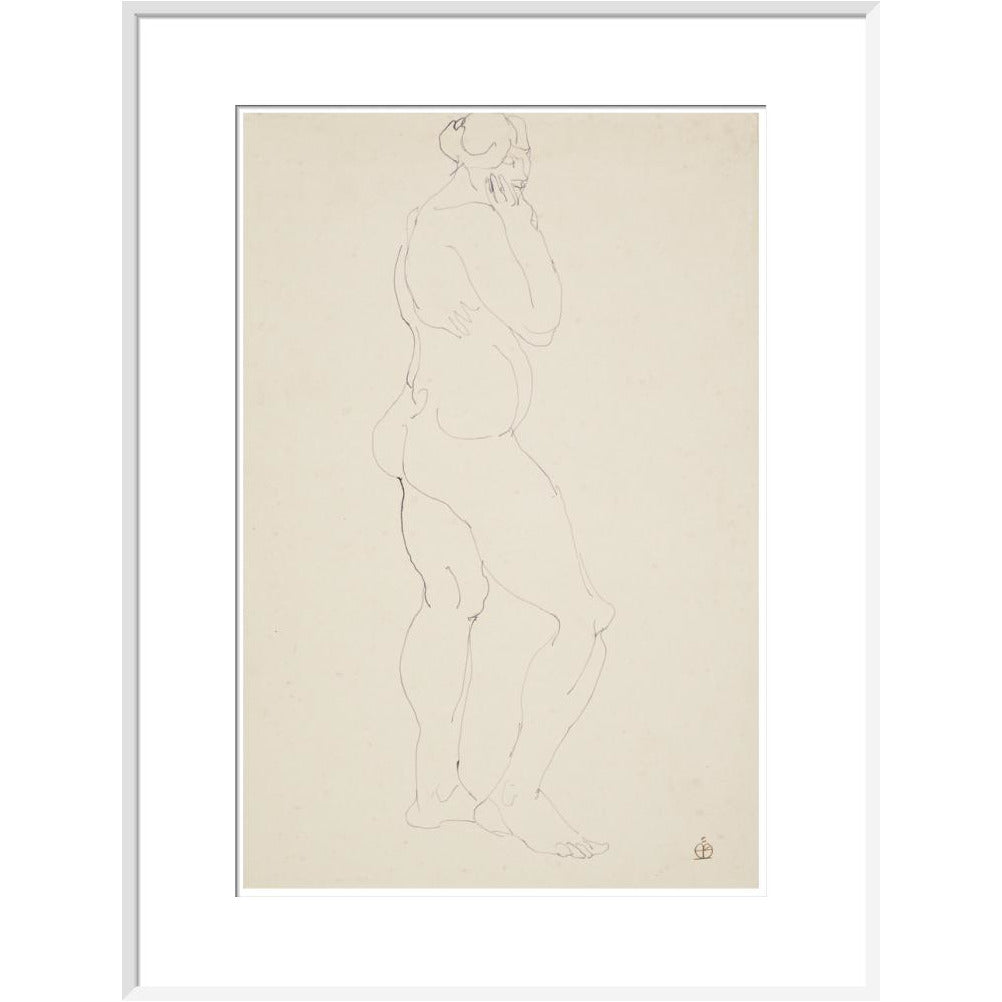 Standing female nude - Art print