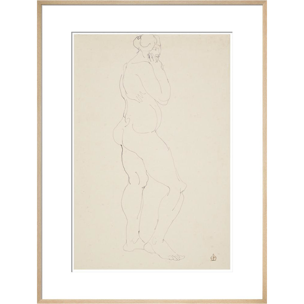 Standing female nude - Art print