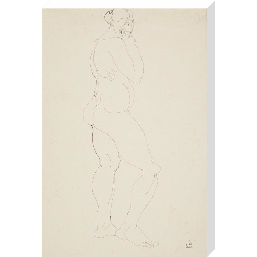 Standing female nude - Art print
