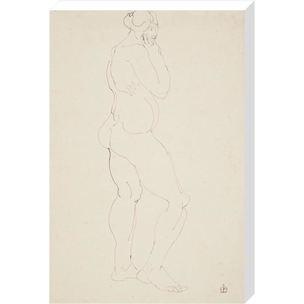 Standing female nude - Art print