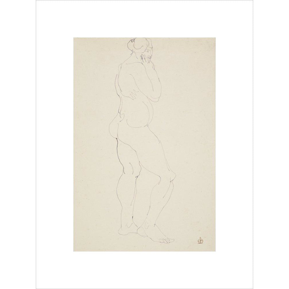 Standing female nude - Art print
