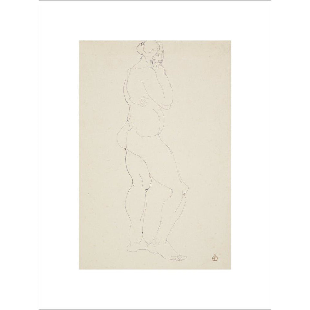 Standing female nude - Art print