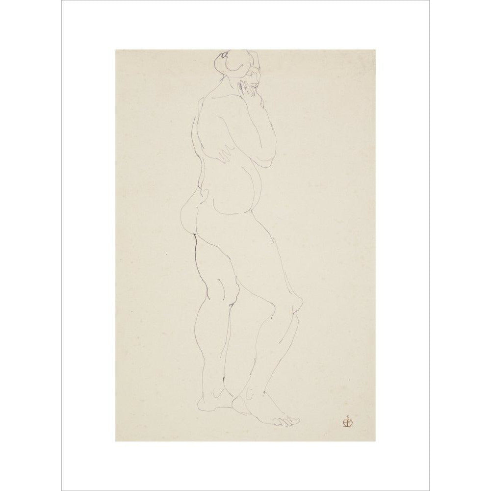 Standing female nude - Art print