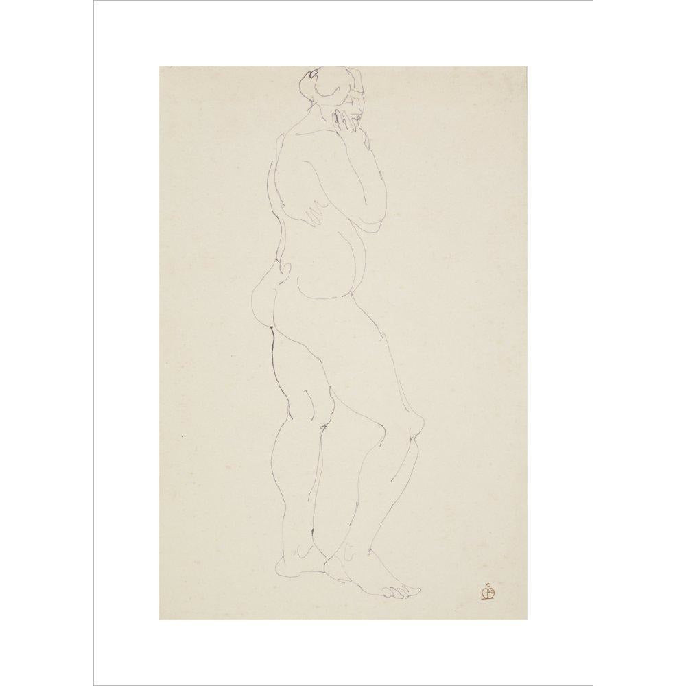 Standing female nude - Art print