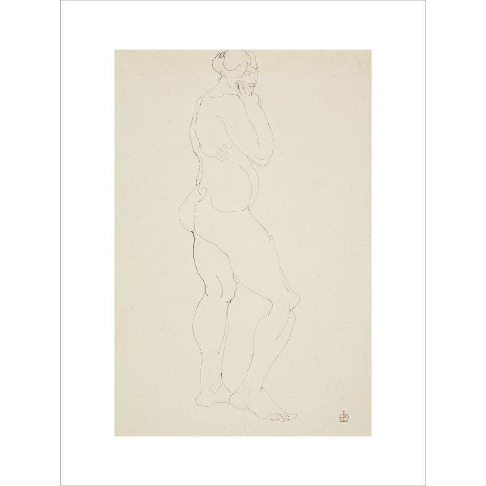 Standing female nude - Art print