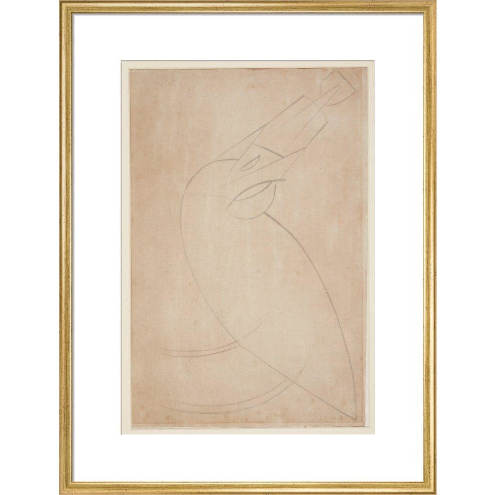 Sketch for 'Bird Swallowing a Fish' - Art print