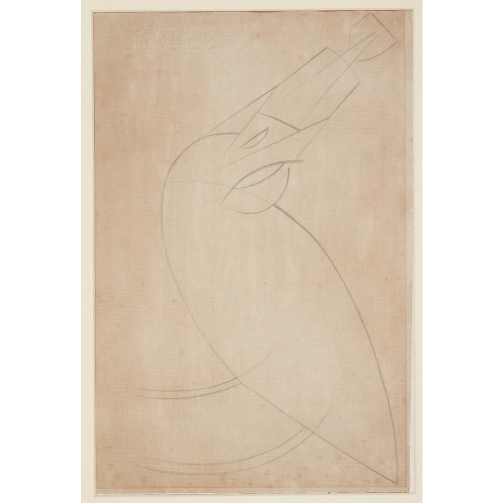 Sketch for 'Bird Swallowing a Fish' - Art print