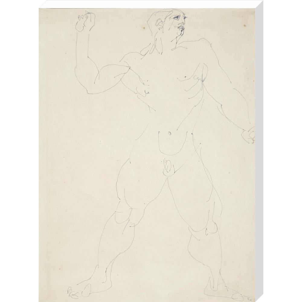 Large male nude - Art print