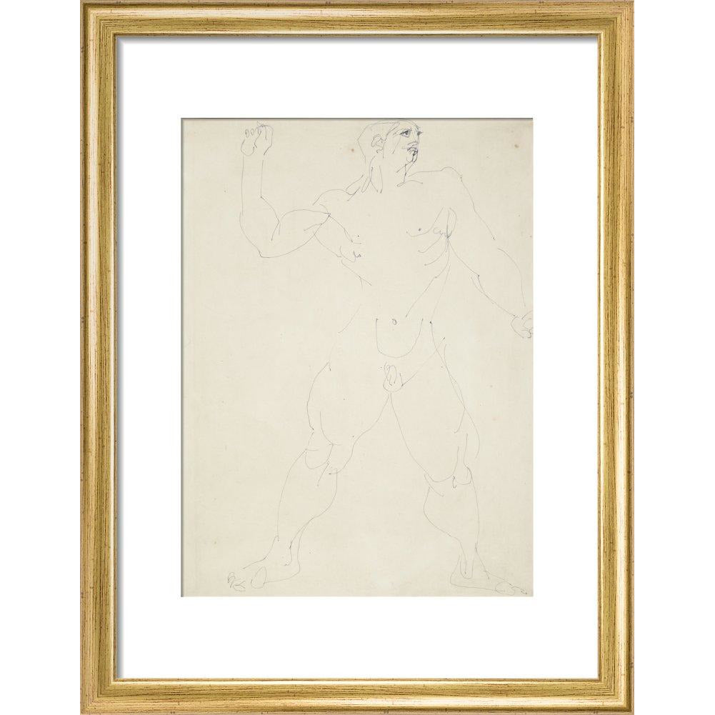 Large male nude - Art print