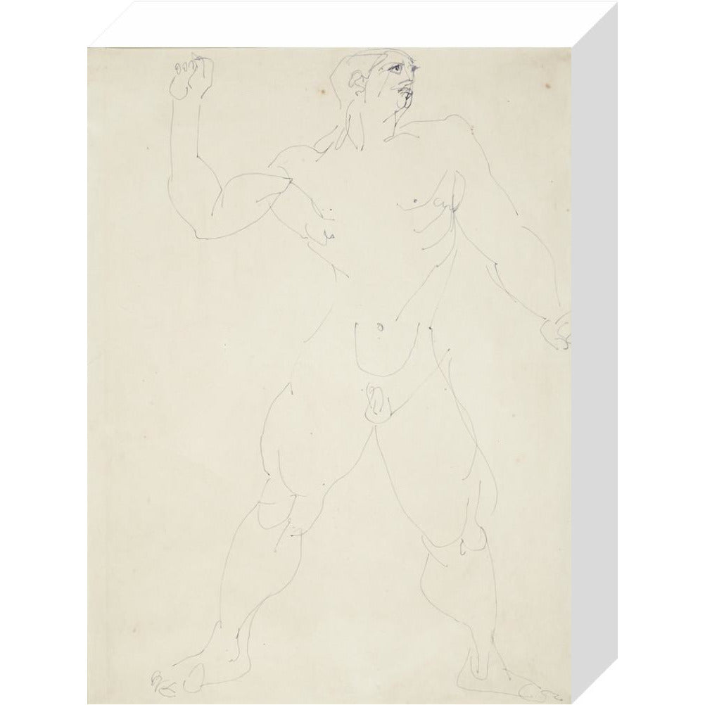 Large male nude - Art print