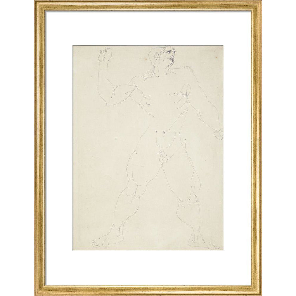 Large male nude - Art print