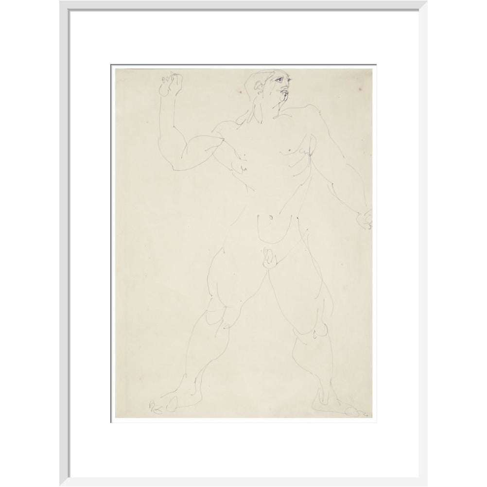 Large male nude - Art print