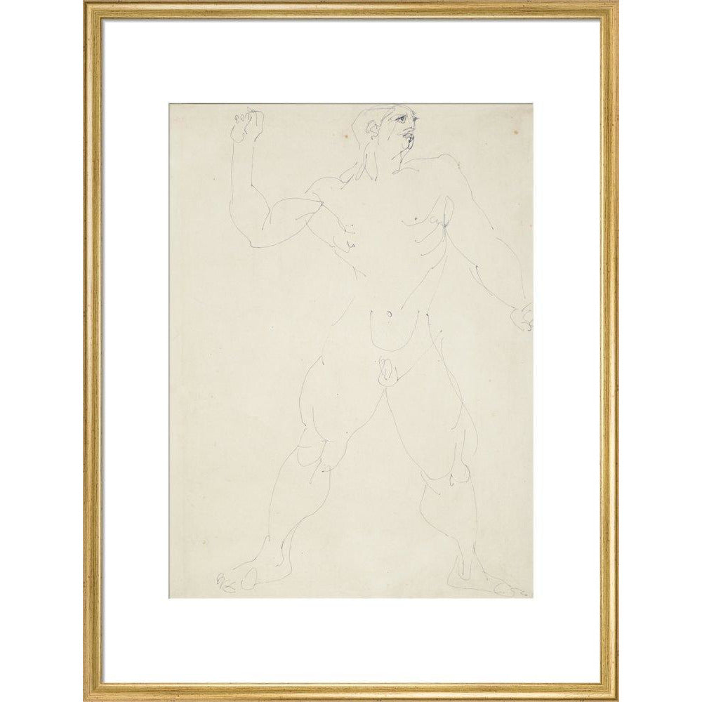 Large male nude - Art print
