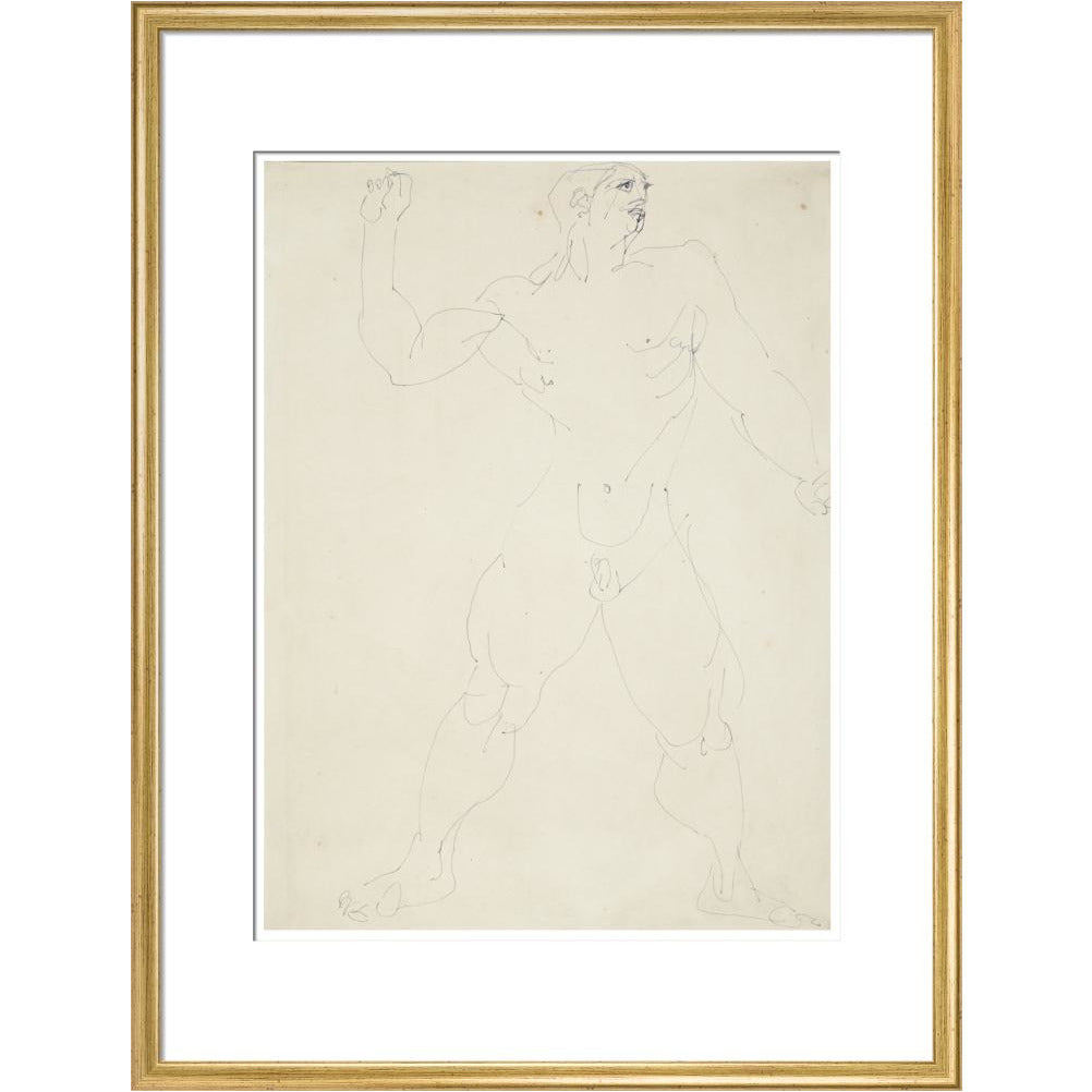 Large male nude - Art print