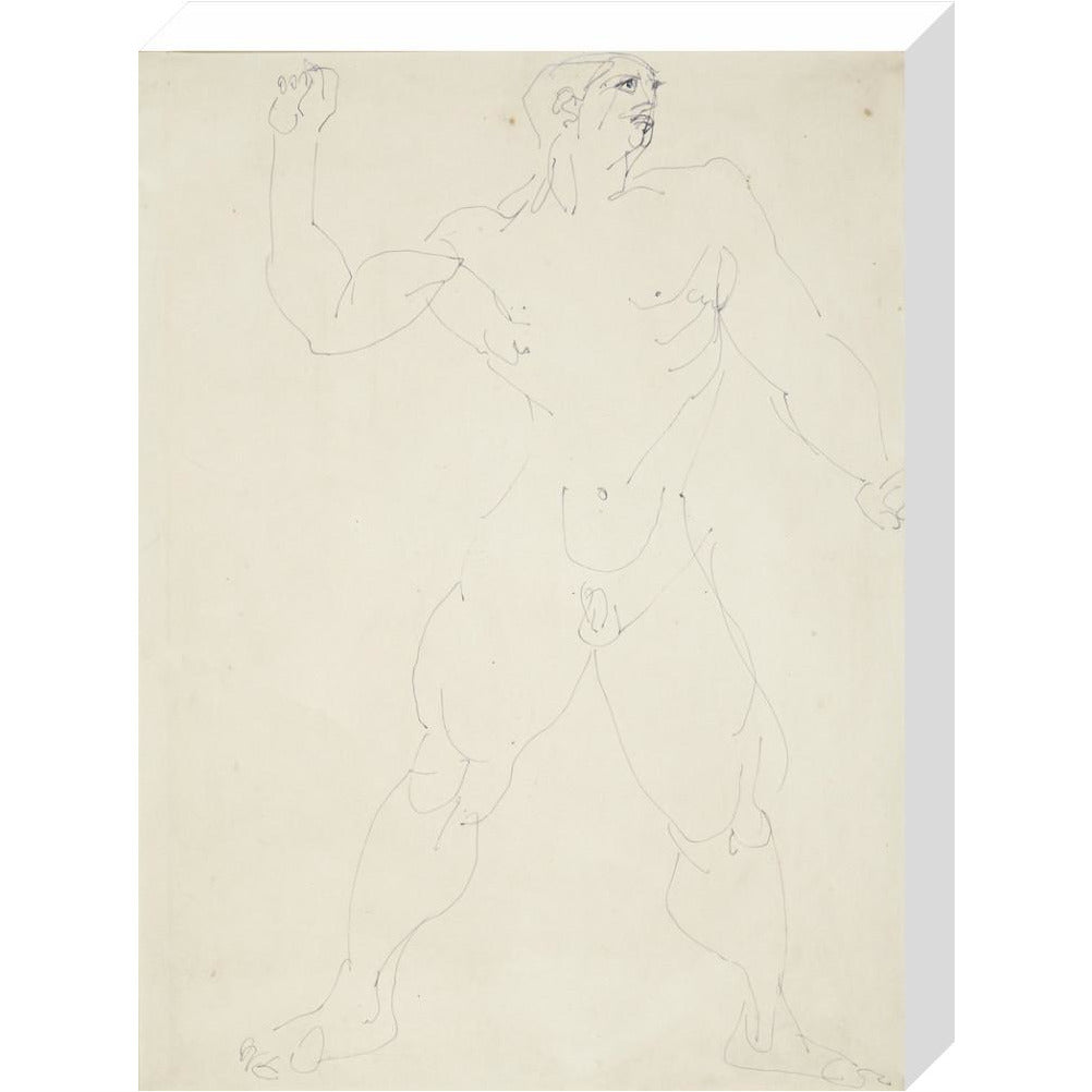 Large male nude - Art print