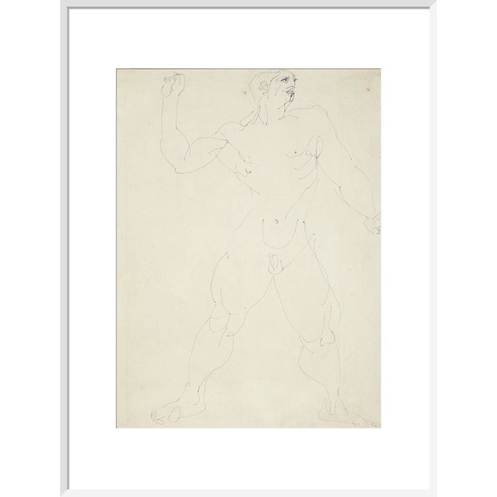 Large male nude - Art print