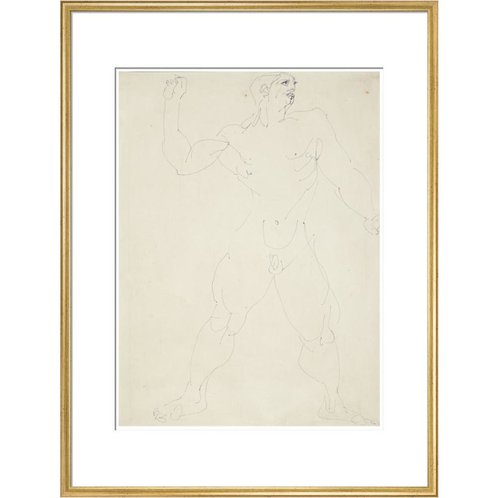 Large male nude - Art print
